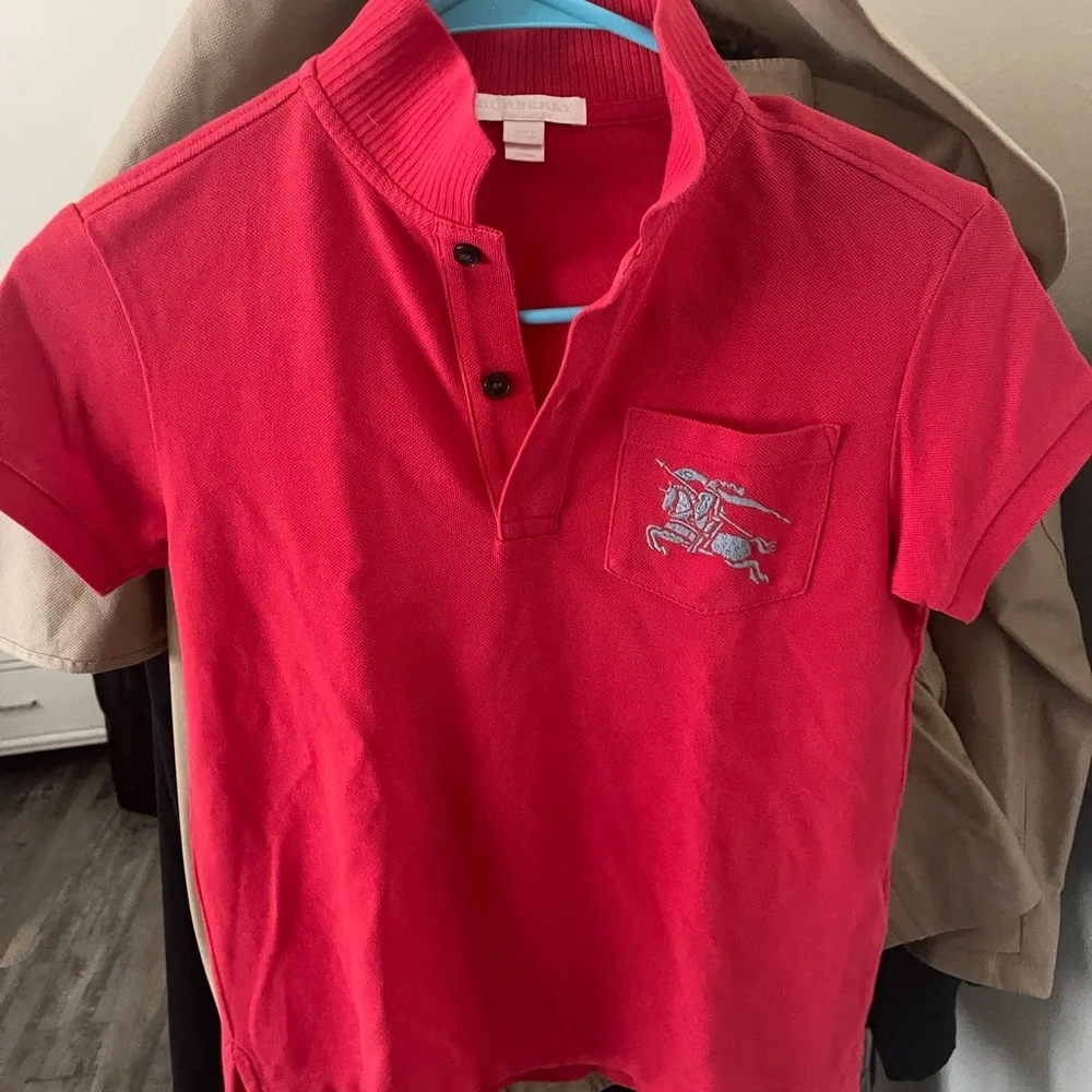 Burberry kids red polo 8Y - Picture 2 of 6